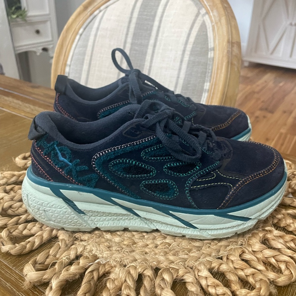 Hoka One One Navy and Teal Athletic Shoes